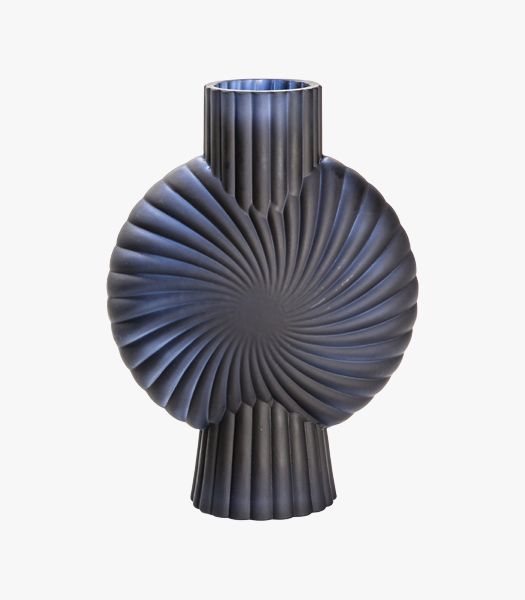 Dhruv Textured Frosted Grey Vase, Small
