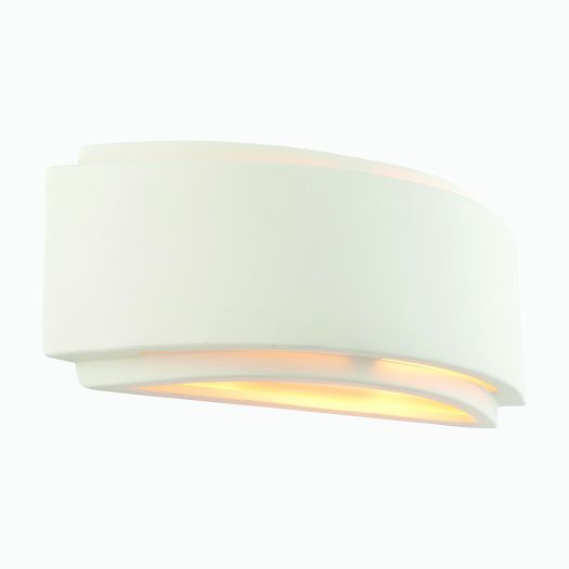 Diana Ceramic Wall Lamp in Gloss White