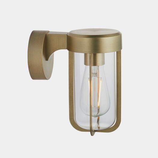 Wyatt Industrial Wall Lamp in Brushed Gold