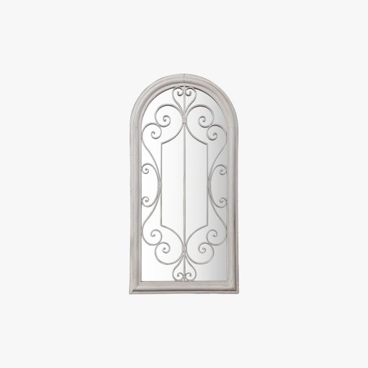 Bethany Outdoor Mirror in Weathered White