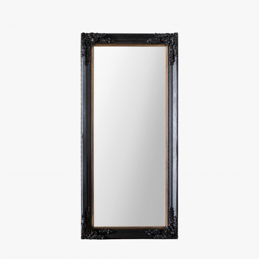 Edward Standing Mirror in Antique Black