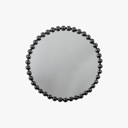 Bead-utiful Round Mirror in Black