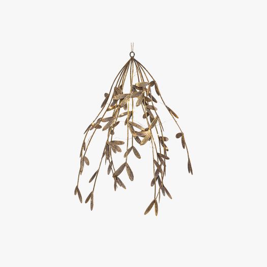 Mesmerising Mistletoe Bundle with LED, Gold, Large