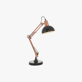 Voltaire Table Lamp in Bronze and Black