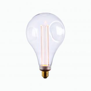 Ana Large LED dimpled globe shaped bulb with clear glass