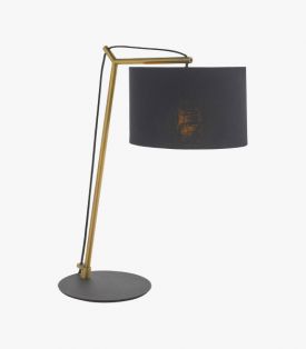 Antonios Brass Table Lamp with Black Shade