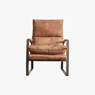 Spencer Faux Suede Lounge Chair