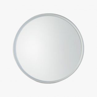 Chad Round Mirror in White
